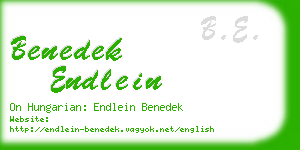 benedek endlein business card